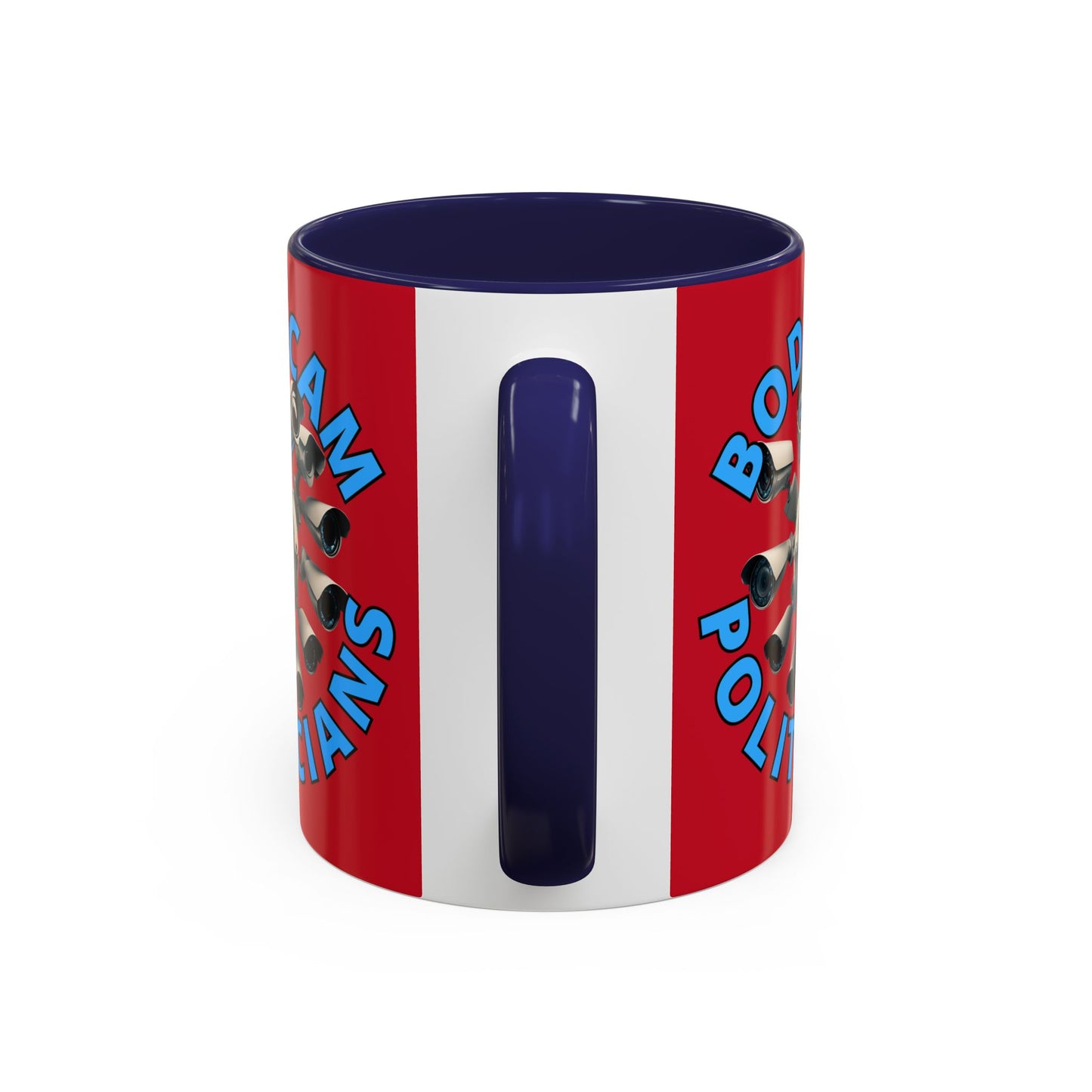 Bodycam the Politicians Cameras Red Accent Mug by cypherpunkgear.com