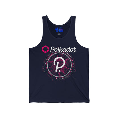 Polkadot (DOT) Unisex Jersey Tank Top by cypherpunkgear.com