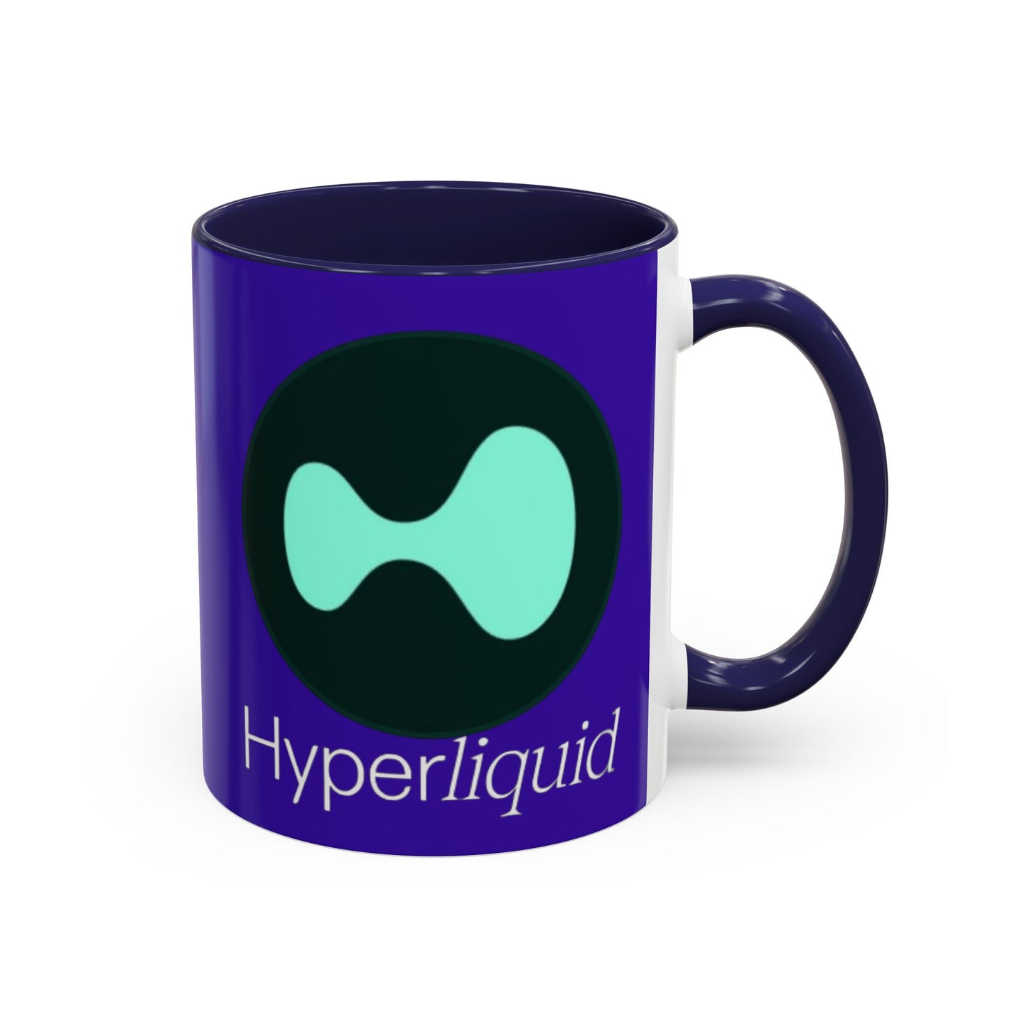 Hyperliquid White font Dark Purple Accent Mug by cypherpunkgear.com