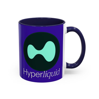 Hyperliquid White font Dark Purple Accent Mug by cypherpunkgear.com
