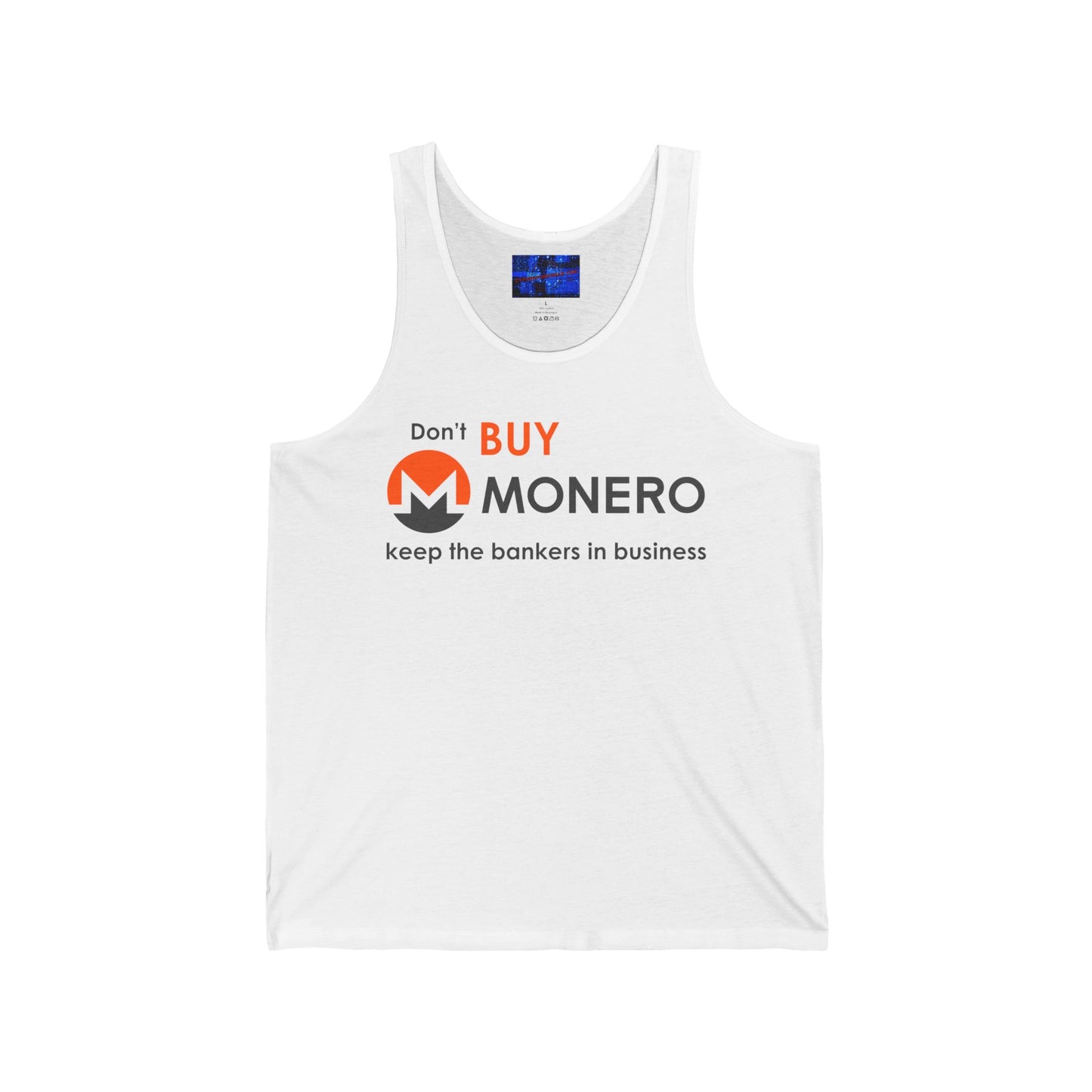Don't buy Monero (XMR) Unisex Jersey Tank Top by cypherpunkgear.com