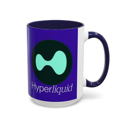 Hyperliquid White font Dark Purple Accent Mug by cypherpunkgear.com