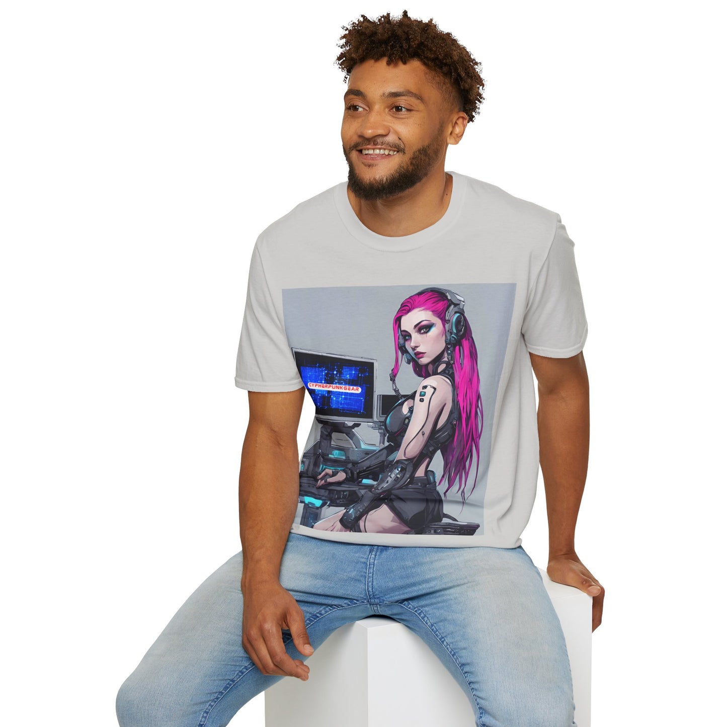Netrunner Cyberpunk Light colors Unisex T-Shirt by cypherpunkgear.com
