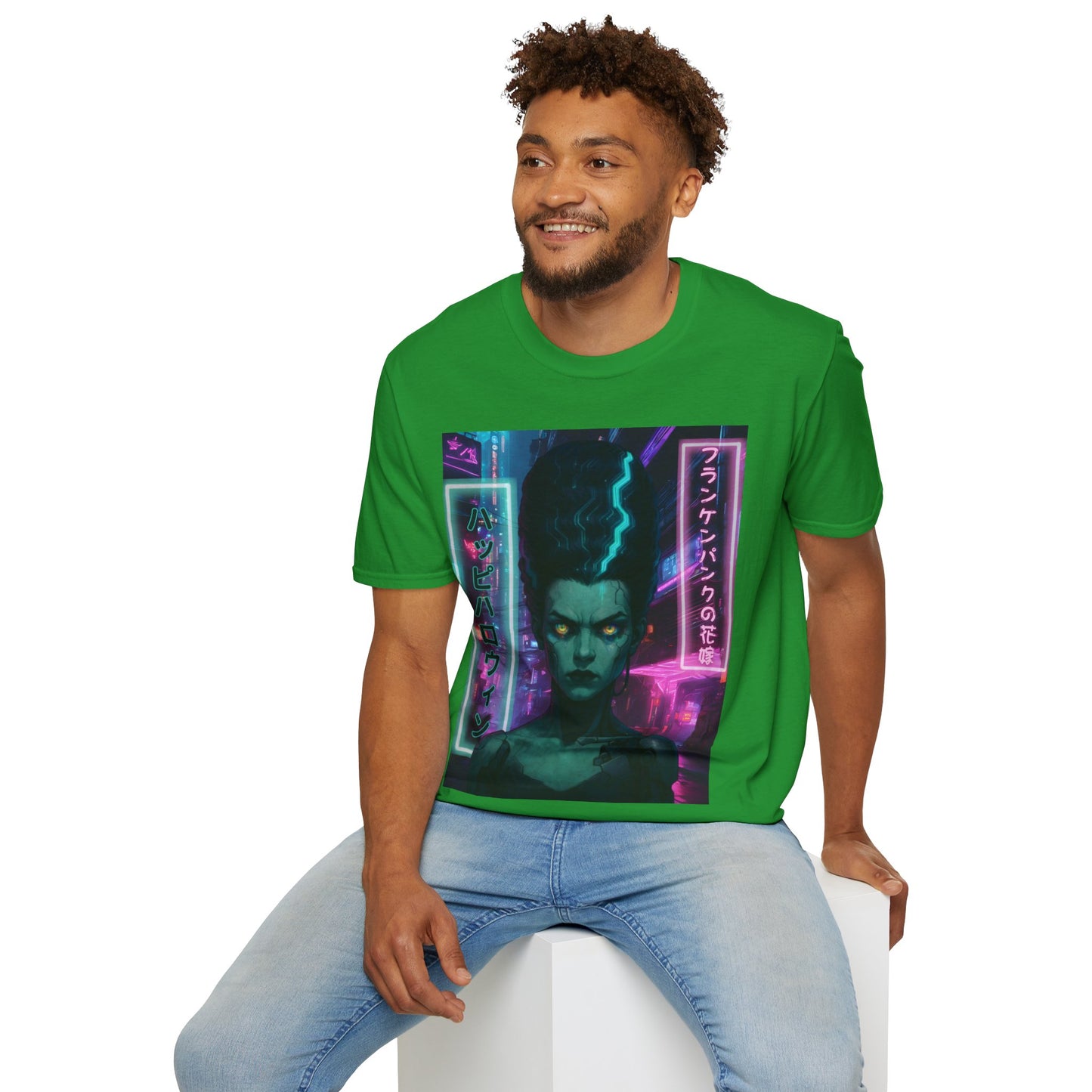 Bride of Frankenpunk Dark colors Unisex T-Shirt by CreepyCrafts.boo