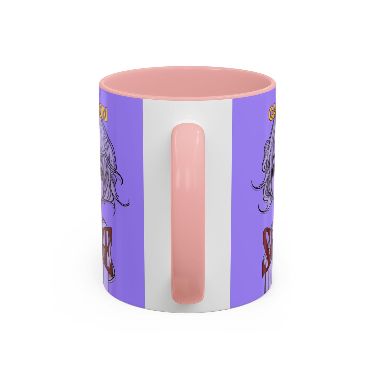 Caution, Savage Light Purple Accent Mug by cypherpunkgear.com