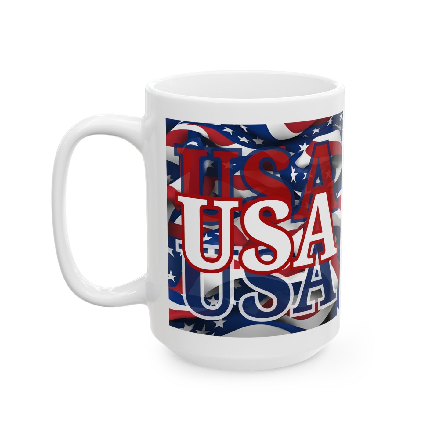 USA WHfont Center Patriot White Mug by cypherpunkgear