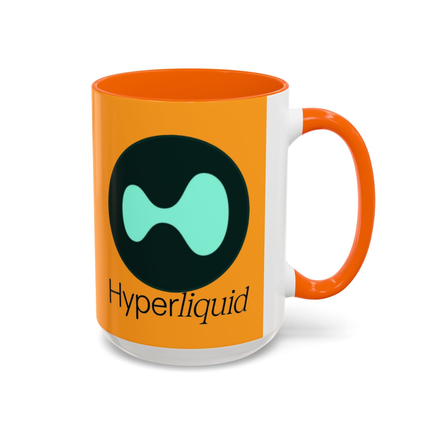 Hyperliquid Black font Orange Accent Mug by cypherpunkgear.com