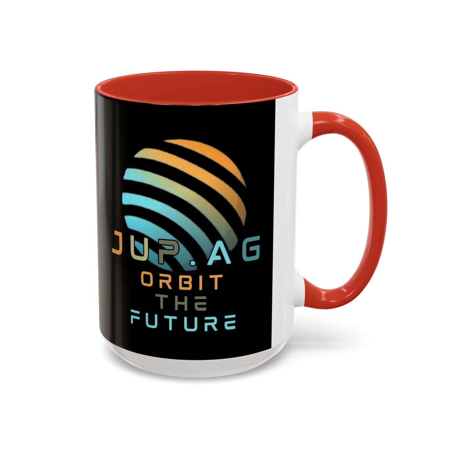 Jupiter (JUP) Orbit the Future Black Accent Mug by cypherpunkgear.com