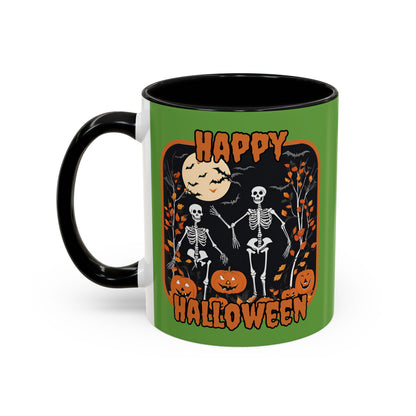 Spooktacular Skeletons of Halloween Accent Mug by cypherpunkgear