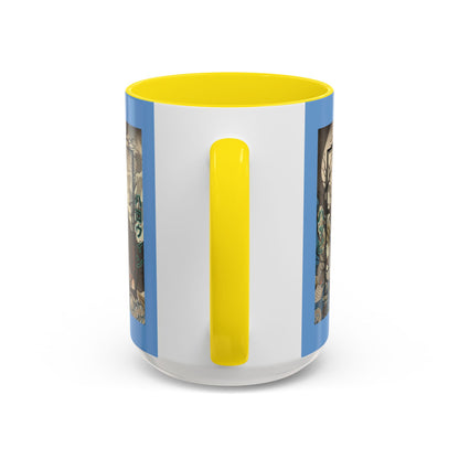 Yōkai Happy Halloween Light Blue Accent Mug by CreepyCrafts.boo
