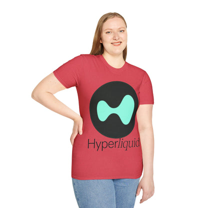 Hyperliquid Black font Unisex T-Shirt by cypherpunkgear.com