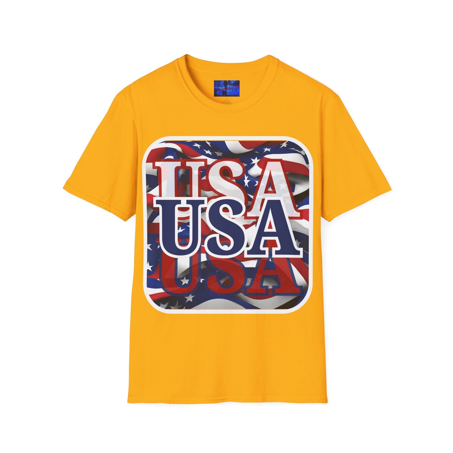 ¡EE.UU! ¡EE.UU! ¡EE.UU! ¡Patriota por cypherpunkgear! Camiseta unisex de estilo suave