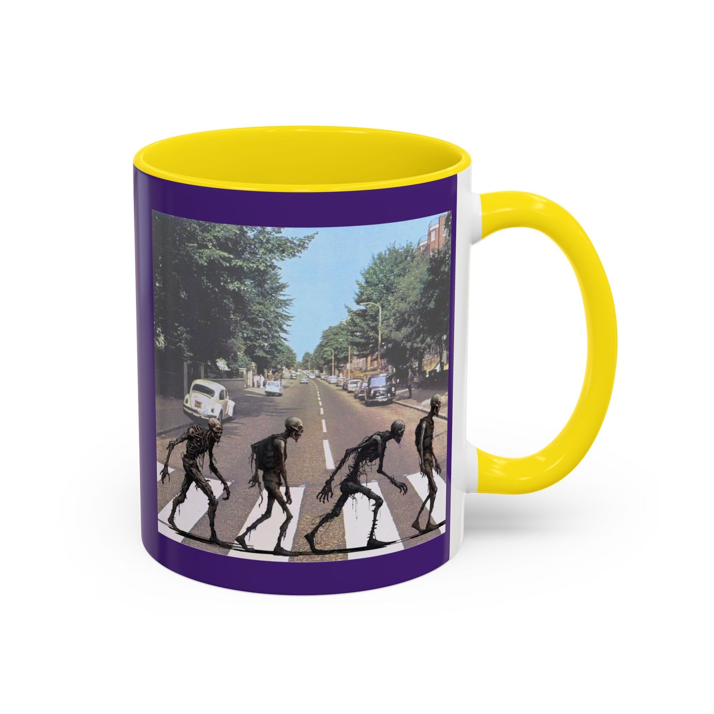 2-sided, Scabby Road Purple Accent Mug by CreepyCrafts.boo
