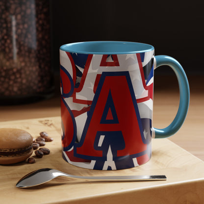 USA! USA! USA RDfont Patriot Accent Mug by cypherpunkgear