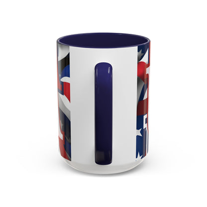 USA! USA! USA WHfont Patriot Accent Mug by cypherpunkgear