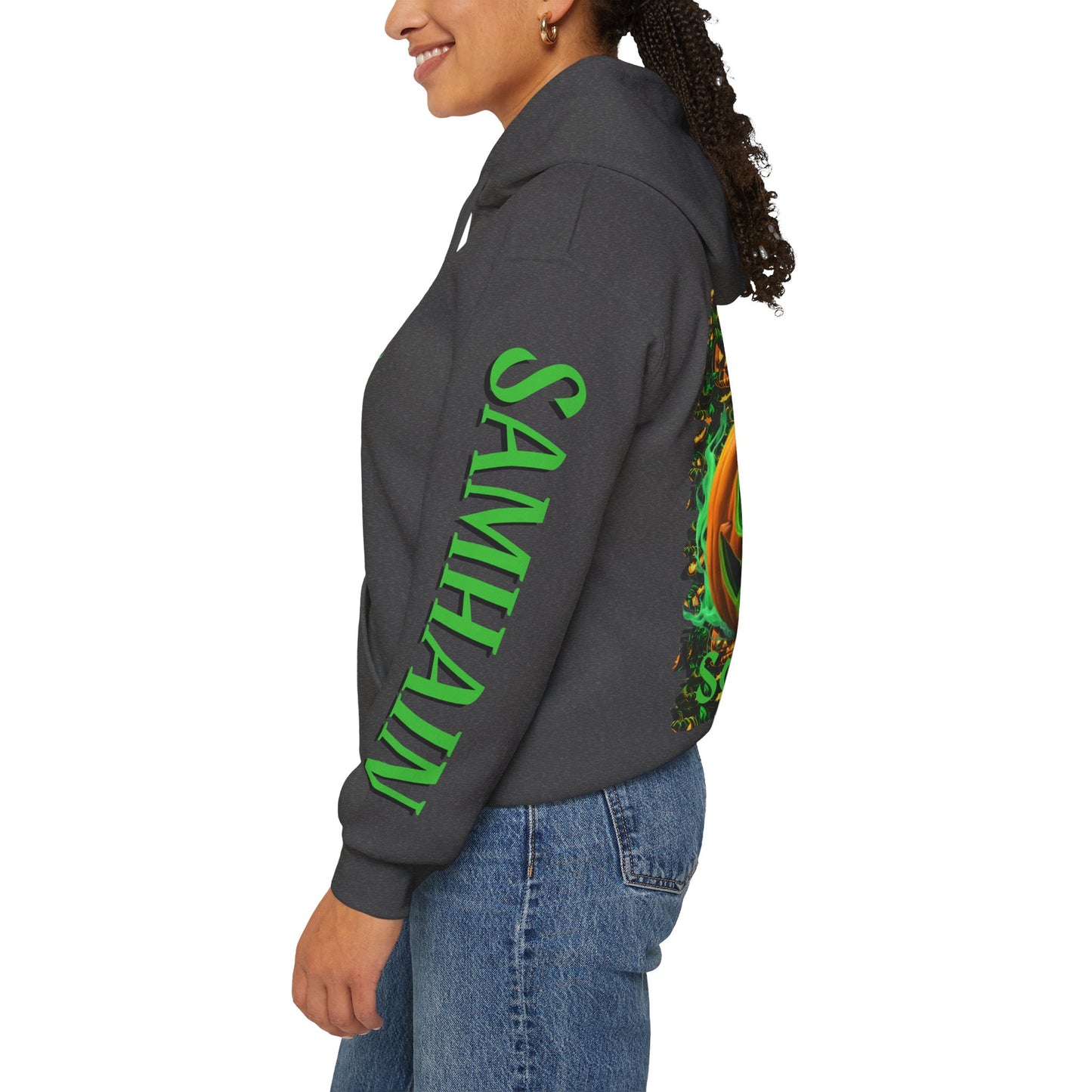 Blessed Samhain Green Jack Hoodie Unisex Hooded Sweatshirt by cypherpunkgear