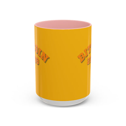 Bitcoin 2009 Yellow Accent Mug by cypherpunkgear.com