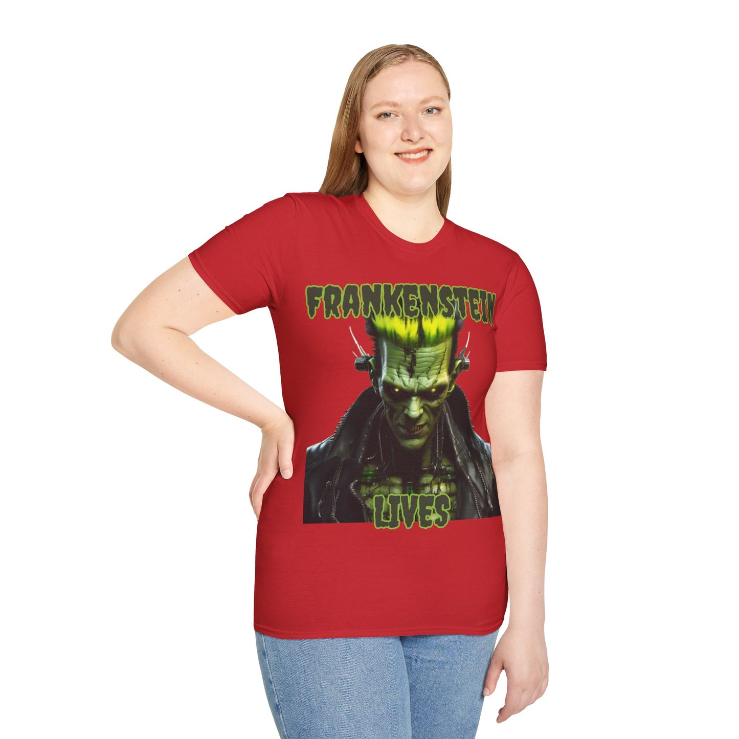 Frankenstein Lives Light colors Unisex T-Shirt by CreepyCrafts.boo