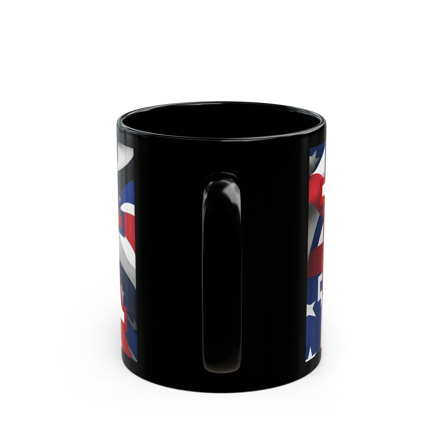 USA! USA! USA WHfont Patriot Black Mug by cypherpunkgear