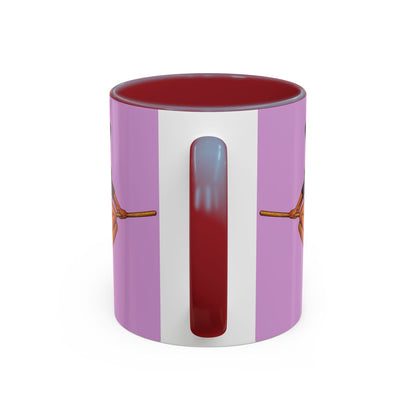 Velvet Vex Pink Accent Mug by CreepyCrafts.boo
