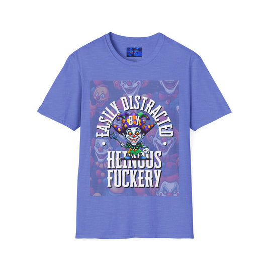 Easily Distracted by Heinous Fuckery Little Jincs Light colors Unisex T-Shirt by cypherpunkgear.com