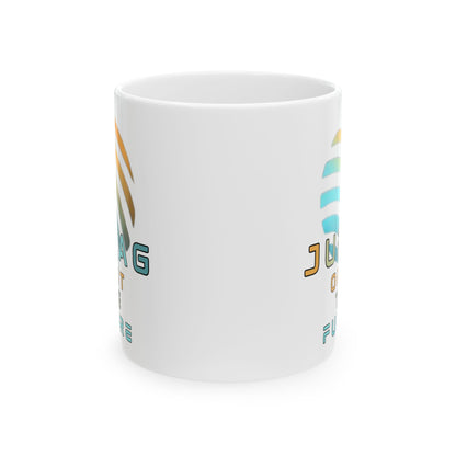 Jupiter (JUP) Orbit the Future White Mug by cypherpunkgear.com