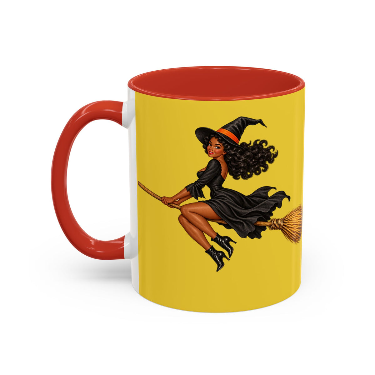 Velvet Vex Yellow Accent Mug by CreepyCrafts.boo