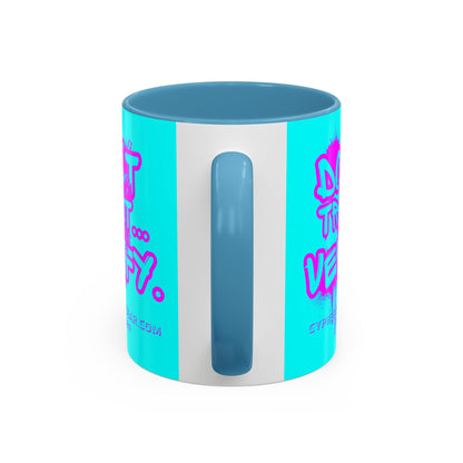 Don't Trust...Verify. Cyan Accent Mug by cypherpunkgear.com