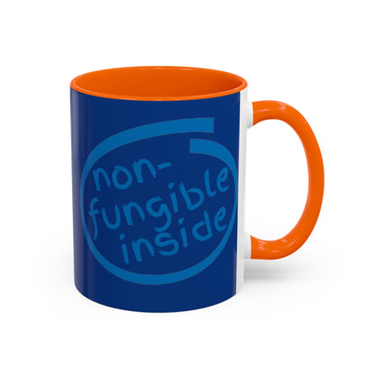 Non-Fungible Inside Dark Blue Accent Mug by cypherpunkgear.com