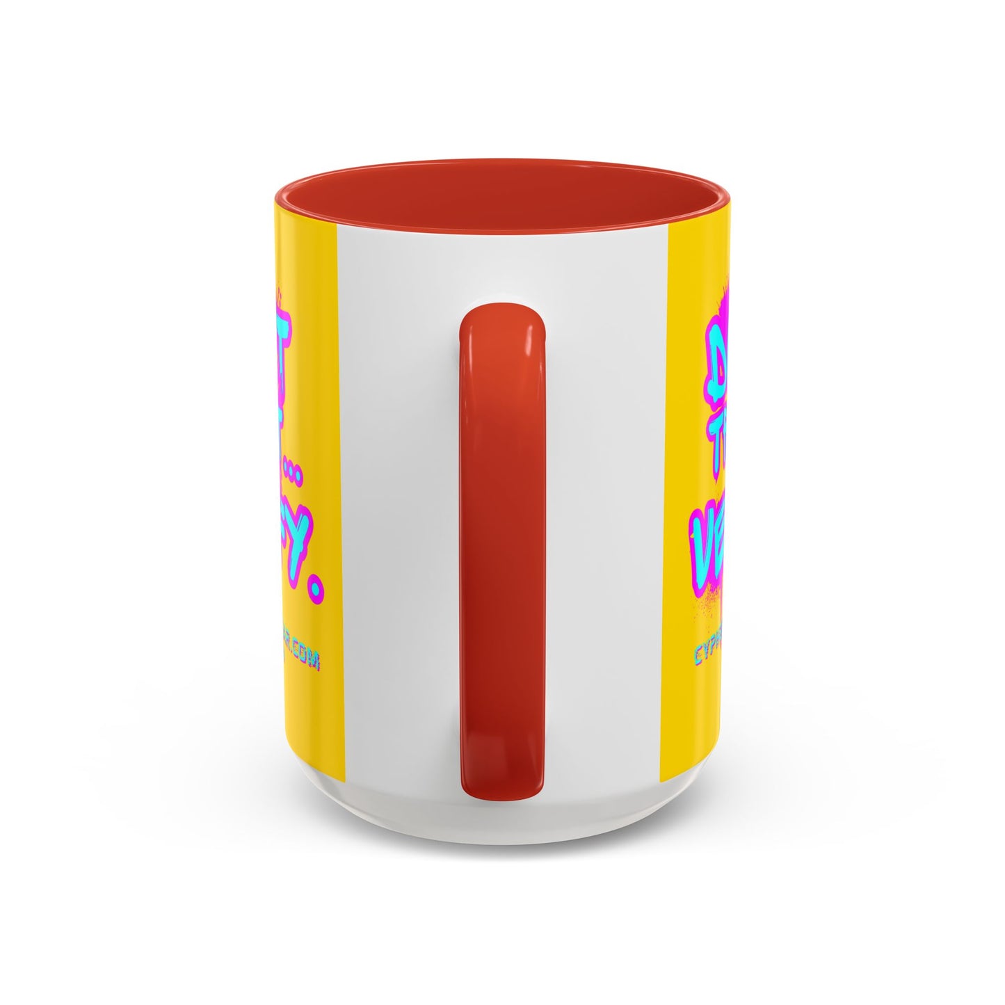 Don't Trust...Verify. Yellow Accent Mug by cypherpunkgear.com
