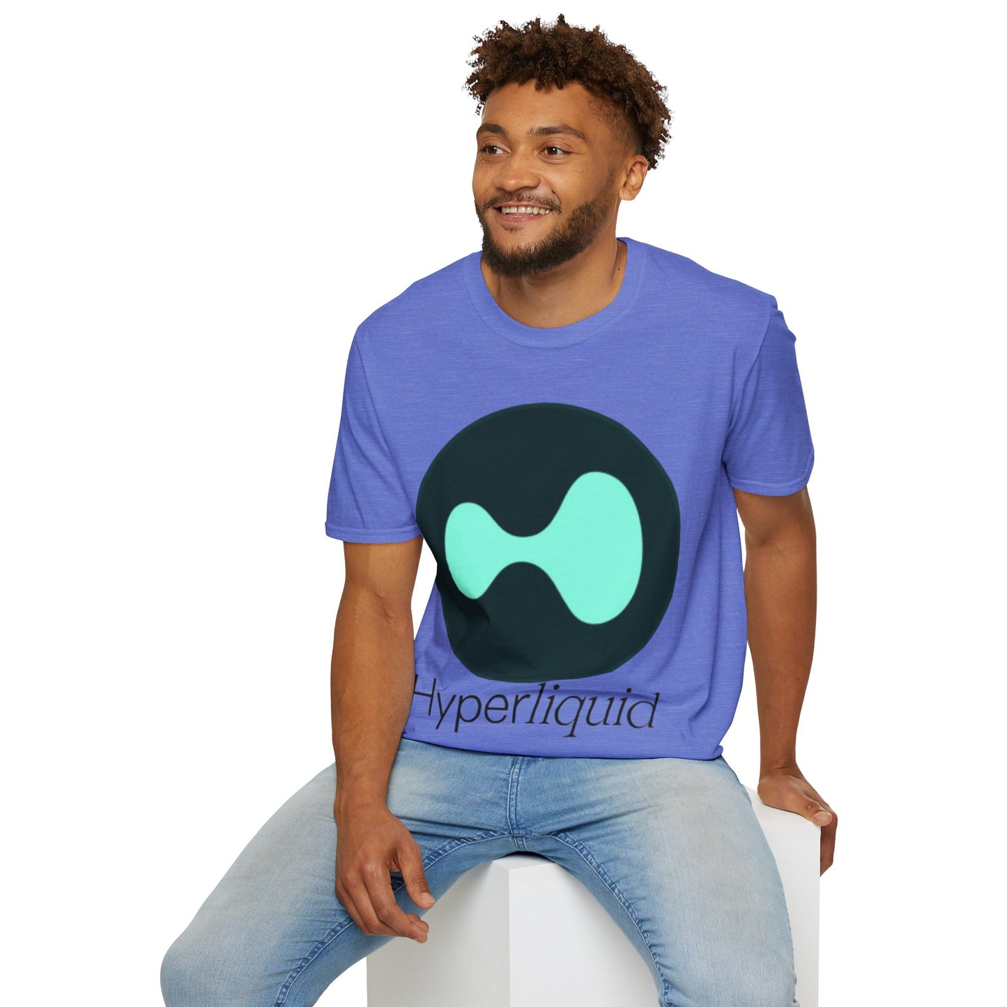 Hyperliquid Black font Unisex T-Shirt by cypherpunkgear.com