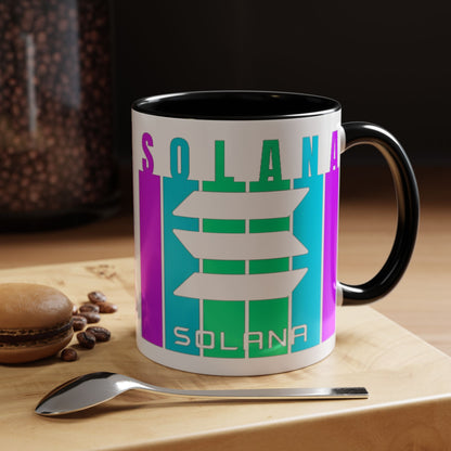 Solana (SOL) Freedom Accent Mug by cypherpunkgear.com