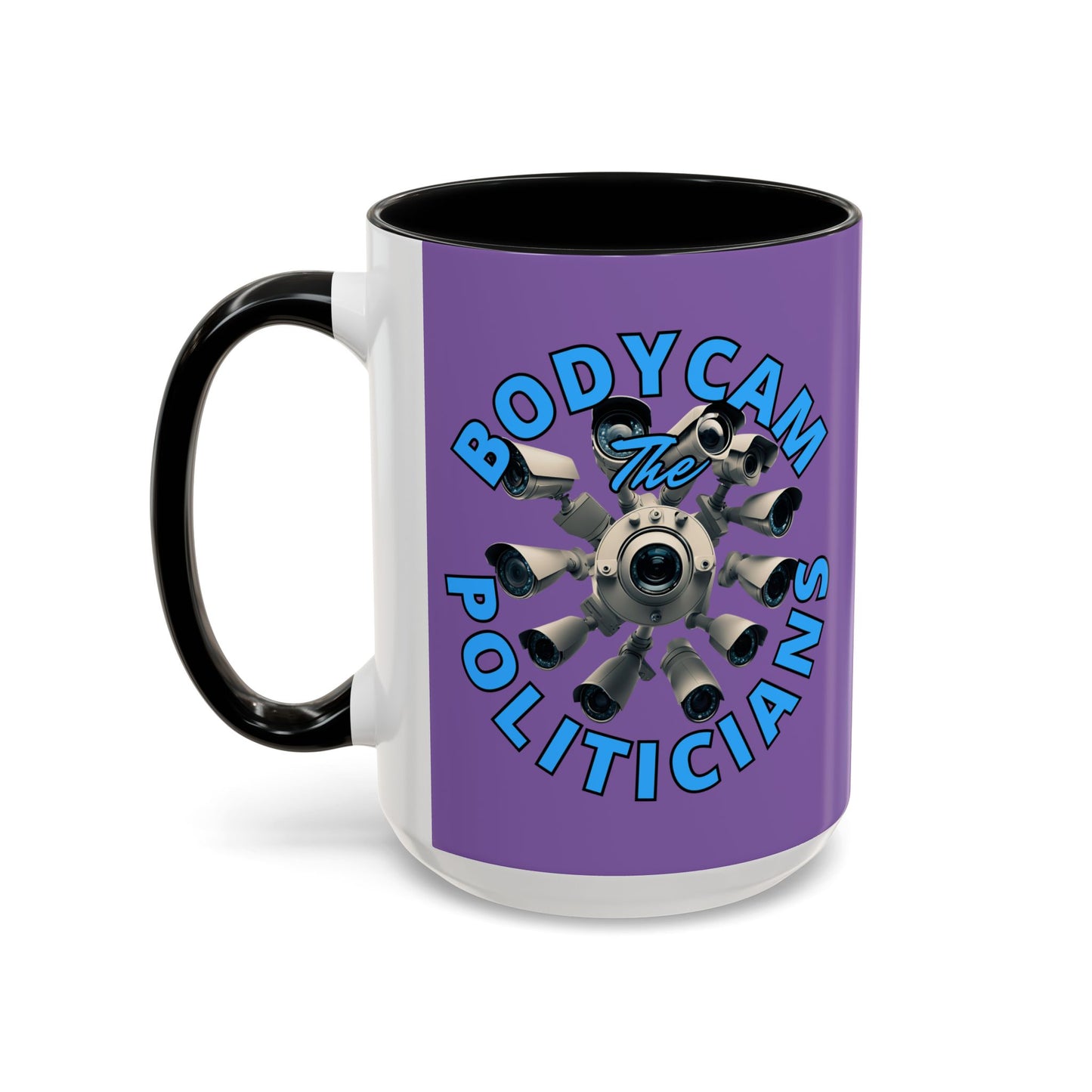 Bodycam the Politicians Cameras Light Purple Accent Mug by cypherpunkgear.com