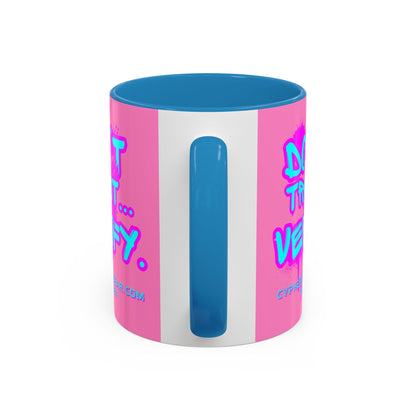 Don't Trust...Verify. Light Pink Accent Mug by cypherpunkgear.com