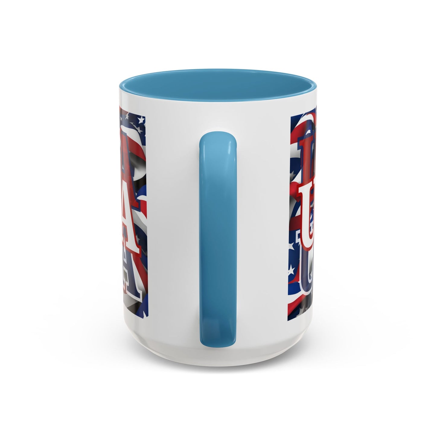 USA White font Center Patriot Accent Mug by cypherpunkgear.com