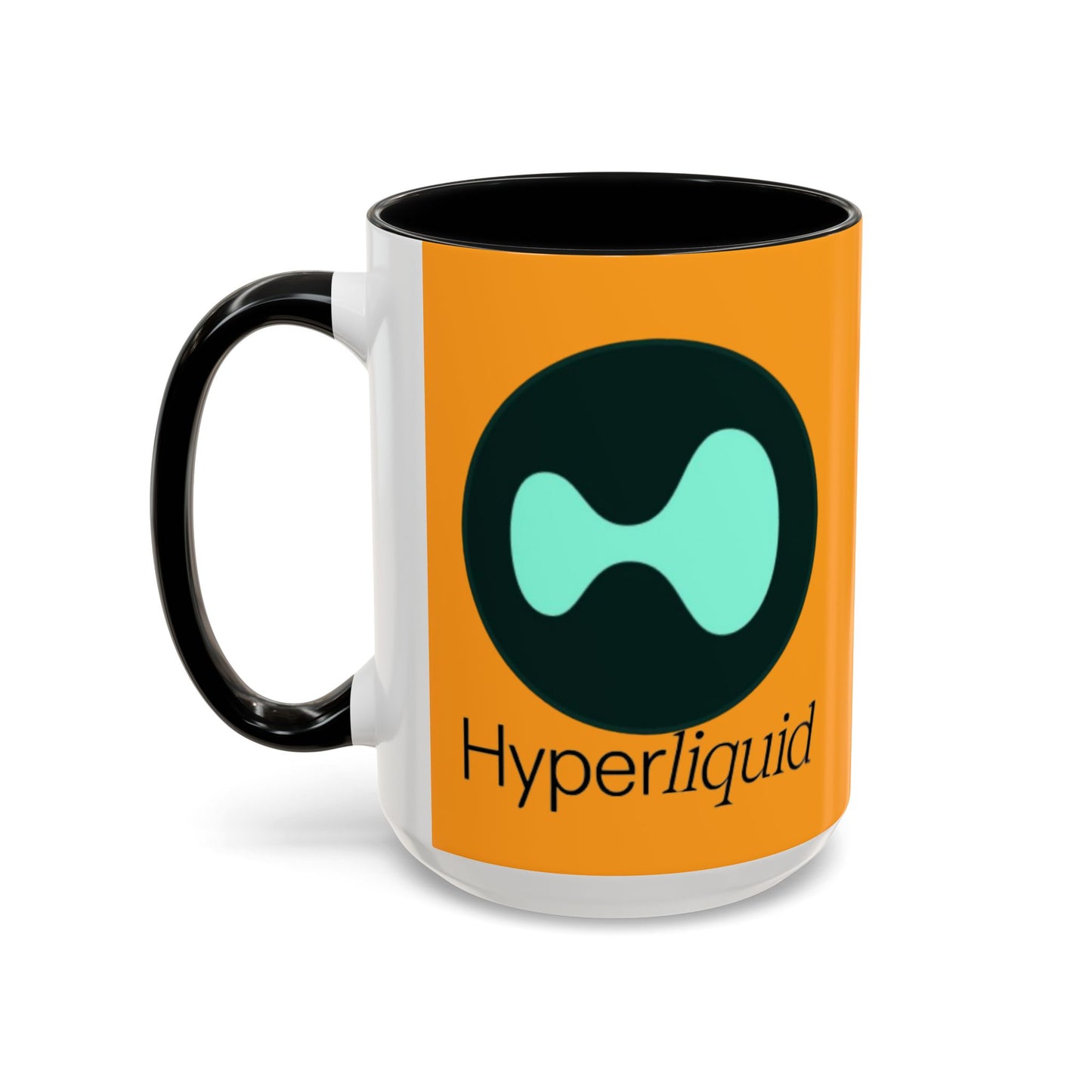 Hyperliquid Black font Orange Accent Mug by cypherpunkgear.com
