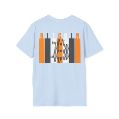 2-sided Bitcoin (BTC) Decentralized Freedom LTcolors Unisex T-Shirt by cypherpunkgear