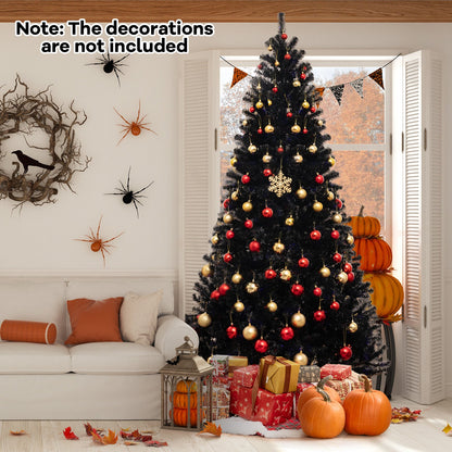 6/7/8 Feet Artificial Christmas Tree with 6 Lighting Modes and Spooky Sounds