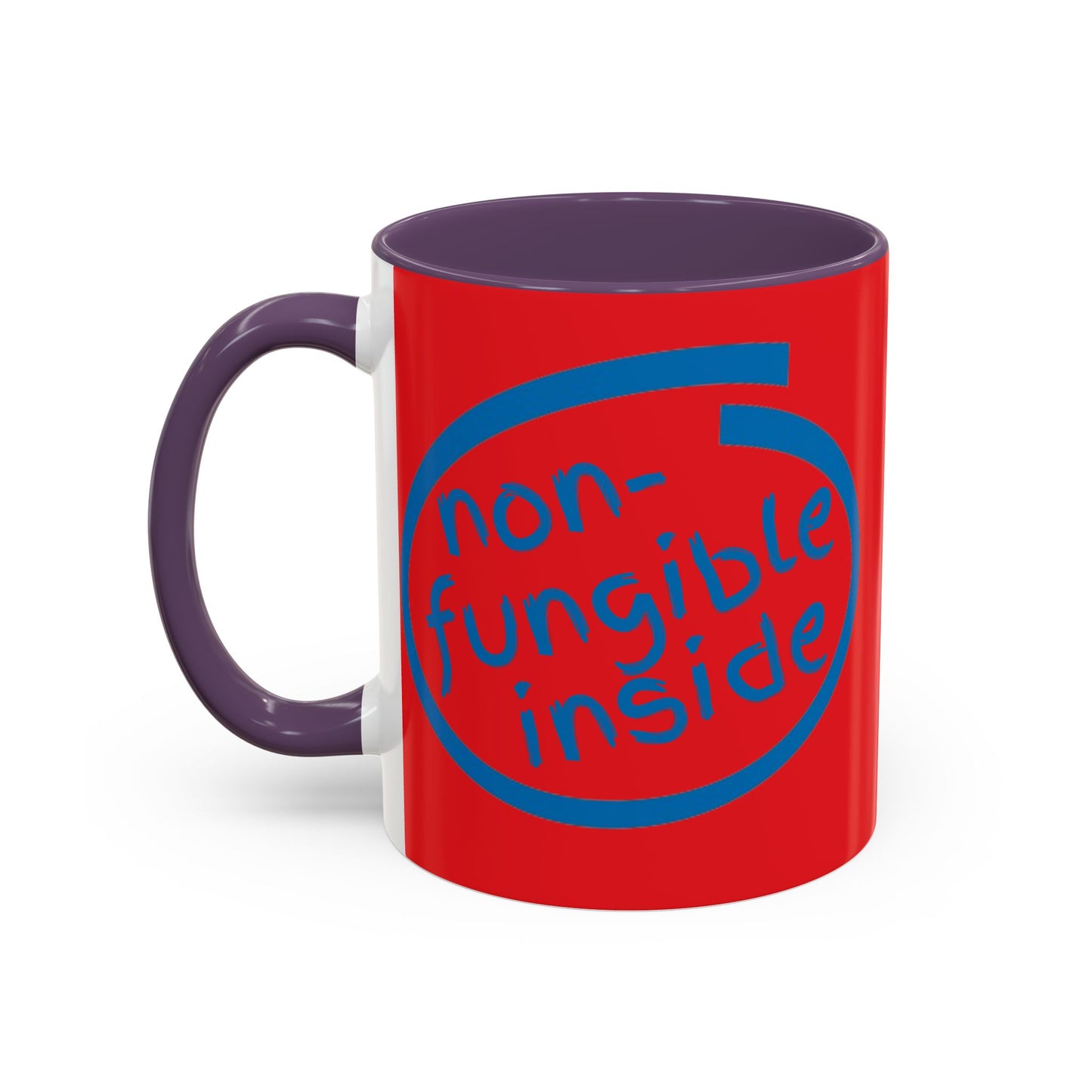Non-Fungible Inside Red Accent Mug by cypherpunkgear.com