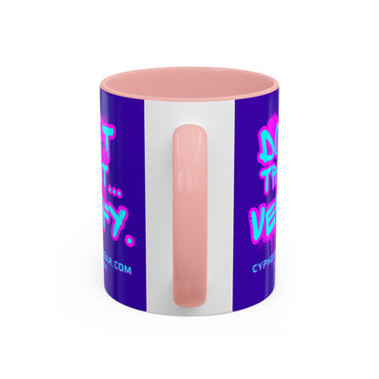 Don't Trust...Verify. Dark Purple Accent Mug by cypherpunkgear.com