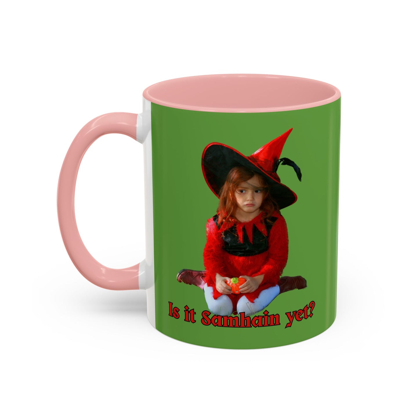 Is it Samhain yet? Green Accent Mug by CreepyCrafts.boo