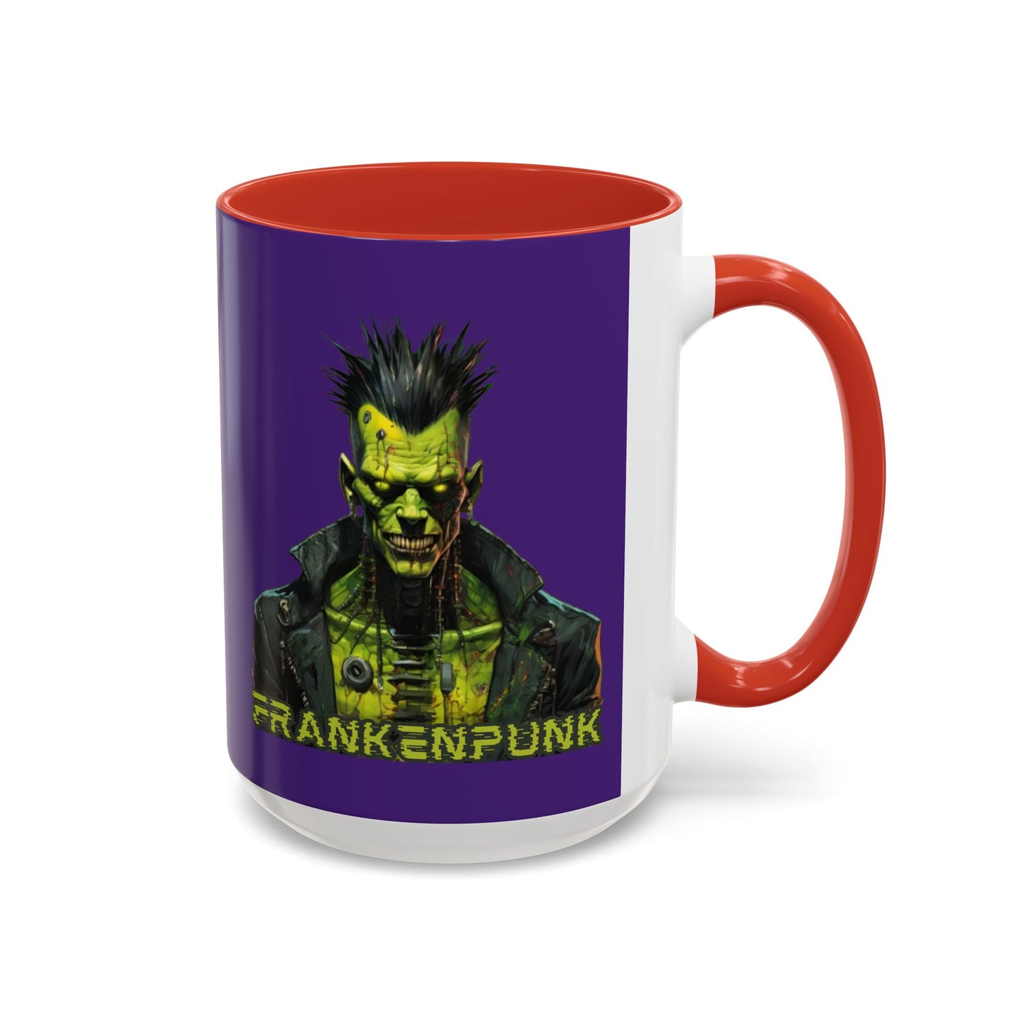 Frankenpunk Purple Accent Mug by CreepyCrafts.boo