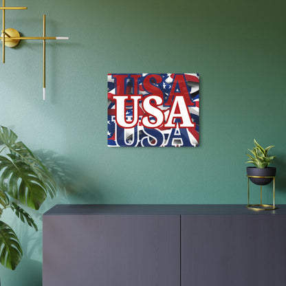 USA! USA! USA White Center Metal Art Sign by cypherpunkgear