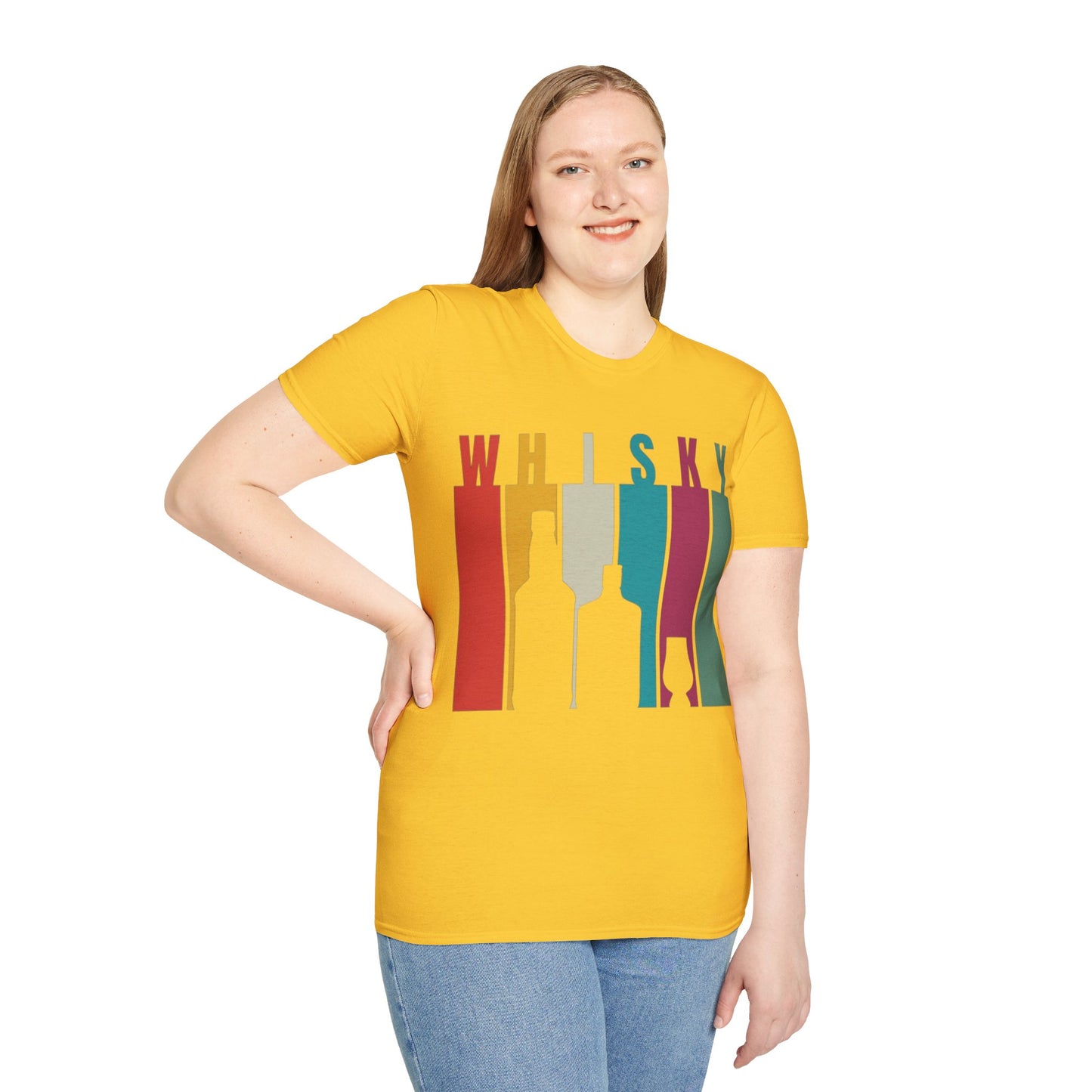 Whisky spelled without an 'e' Light colors Unisex T-Shirt by cypherpunkgear.com