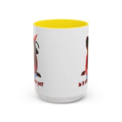 Is it Samhain yet? White Accent Mug by CreepyCrafts.boo