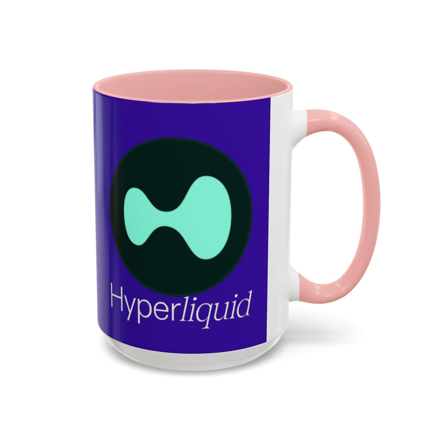 Hyperliquid White font Dark Purple Accent Mug by cypherpunkgear.com