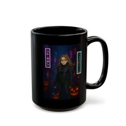 Hethyr Neon Black Mug by CreepyCrafts.boo