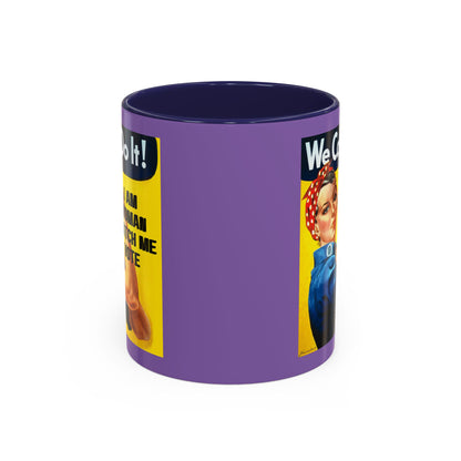 I Am Woman Watch Me Vote Rosie Light Purple Accent Mug by cypherpunkgear.com