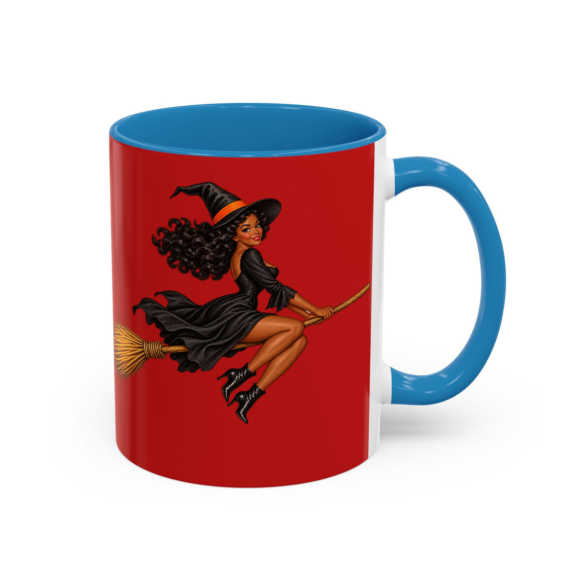Velvet Vex Red Accent Mug by CreepyCrafts.boo