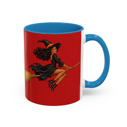 Velvet Vex Red Accent Mug by CreepyCrafts.boo